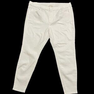 J Jill White Denim Leggings Size 18 Cotton Blend NWT